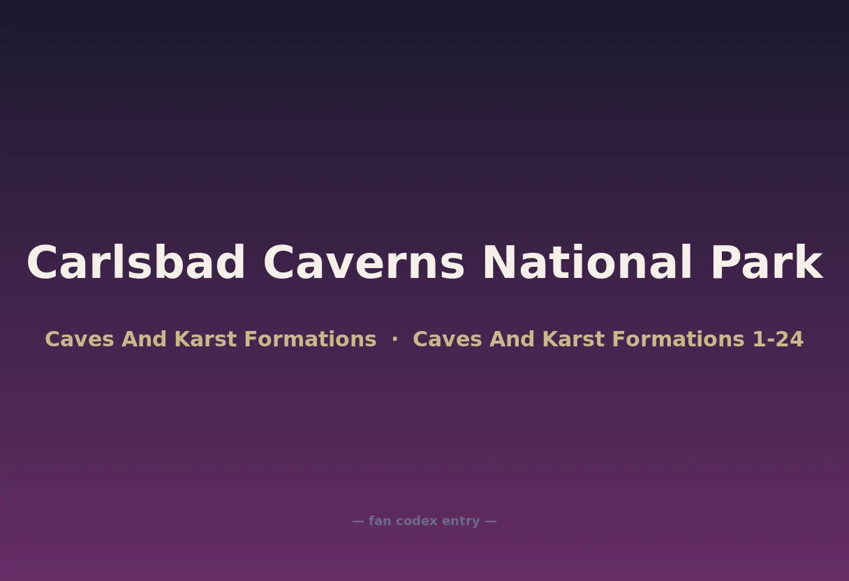 Carlsbad Caverns National Park