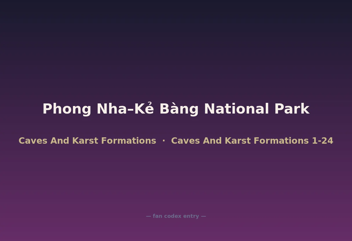 Phong Nha–Kẻ Bàng National Park