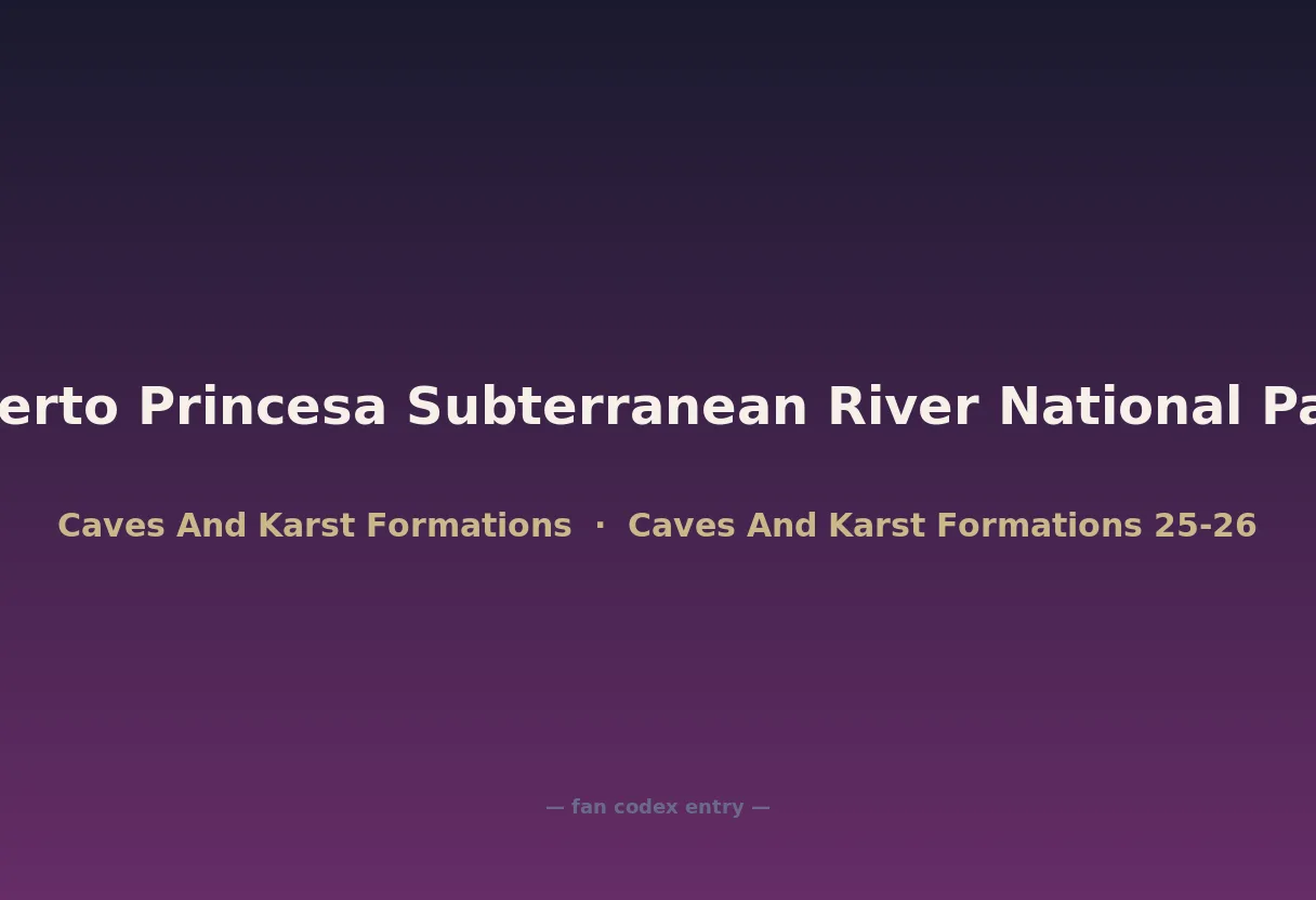 Puerto Princesa Subterranean River National Park